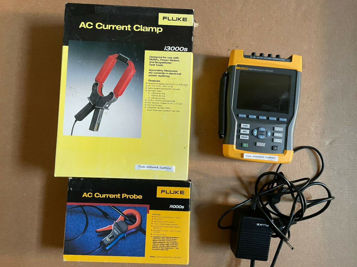 Fluke 435 Three Phase Power Quality Analyzer Meter w/ Interharmonics, Inrush