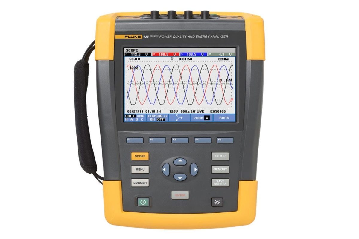 Fluke 435-II Power Quality and Energy Analyzer w/Harmonics, Transient- Demo unit