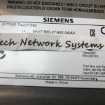 Siemens Simatic HMI Touch Display 6AV7 863-2TA00-0AA0
