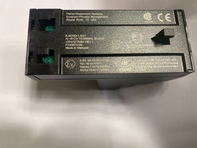 Emerson DeltaV AI 16-CH Terminal Block, KJ4006X1-BG1, 12P4727X062 REV J