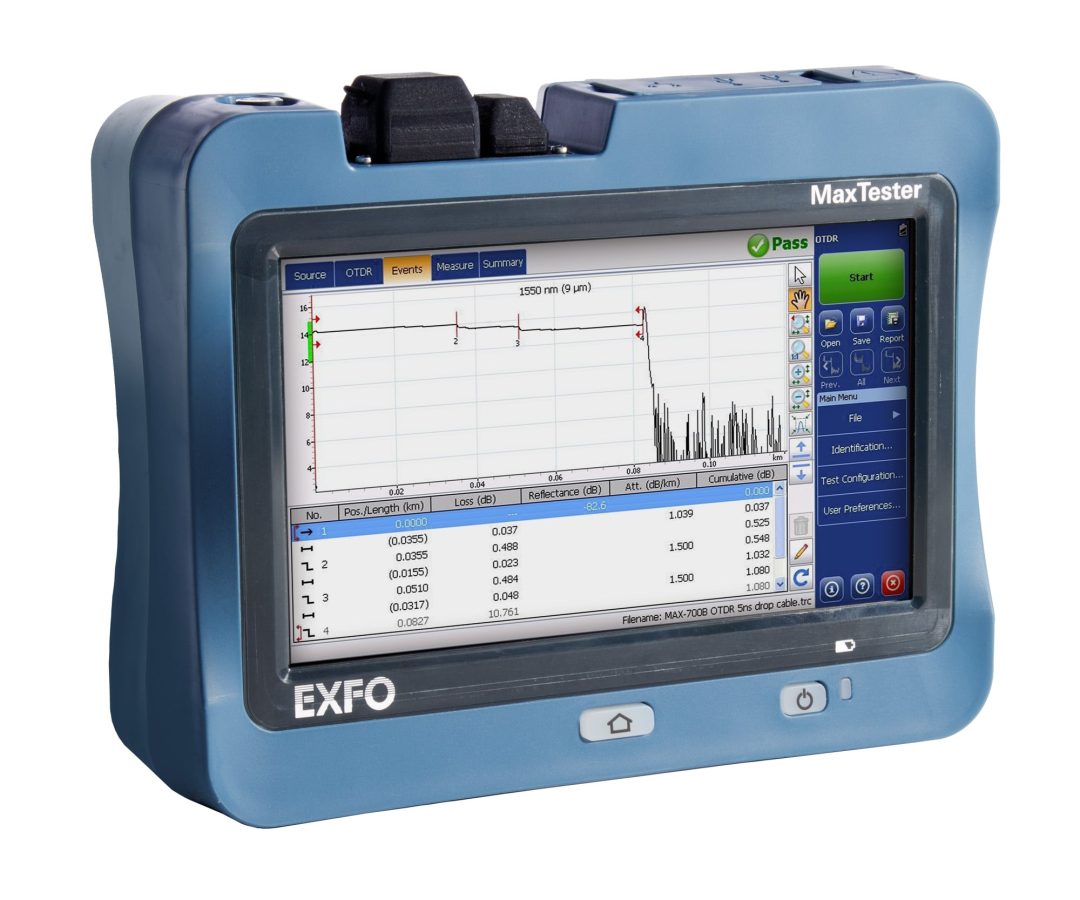 Exfo MAX-715B-M1-EI-RF IOLM MaxTester SM Fiber OTDR –