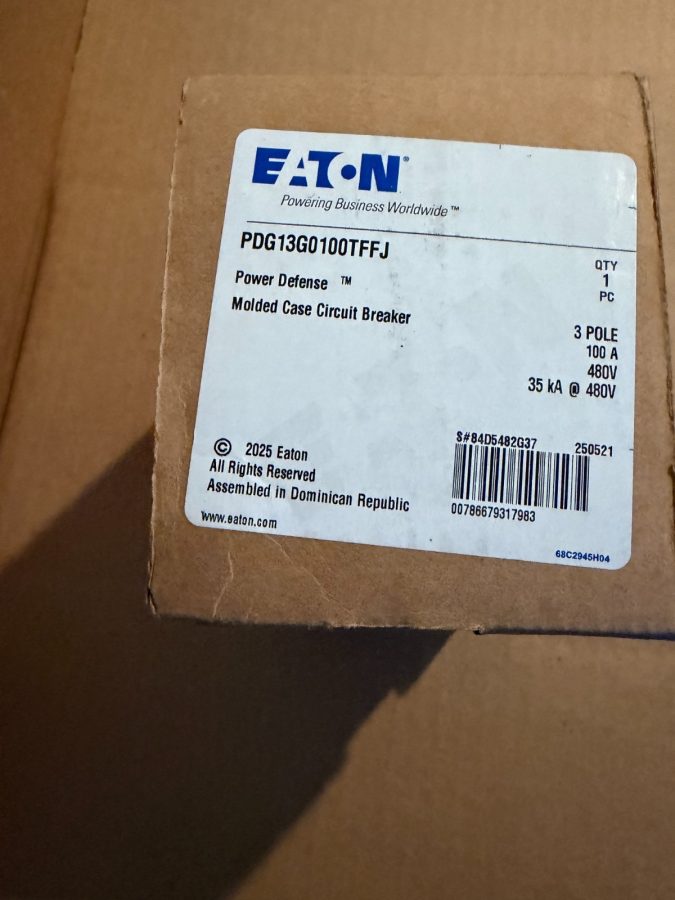 NEW IN BOX EATON PDG13G0100TFFJ 3Pole 70amp Power Defense Circuit Breaker