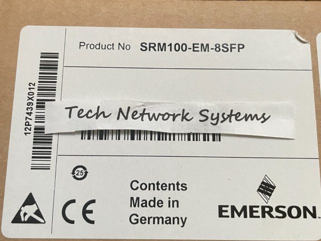NEW EMERSON DELTAV SRM100-EM-8SFP 8-PORT SAFETY NETWORK 8-SLOT 12P7439X012