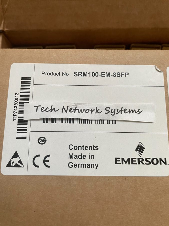 NEW EMERSON DELTAV SRM100-EM-8SFP 8-PORT SAFETY NETWORK 8-SLOT 12P7439X012