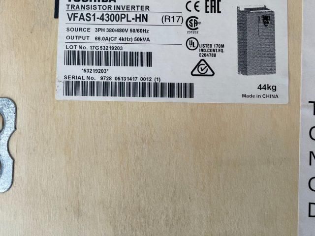 NEW TOSHIBA VFAS1-4300PL-HN 3PH 380/480V 50/60Hz 66A AC MOTOR DRIVE