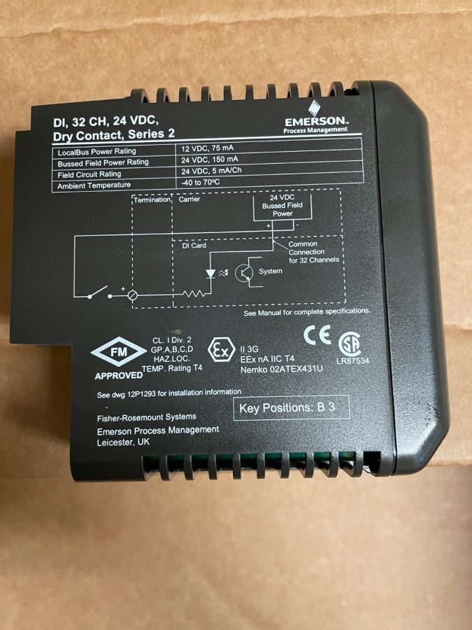 New Emerson Delta V KJ3203X1-BA1 digital input module 12P3270X032 Rev C