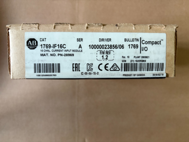 New Sealed Allen Bradley 1769-IF16C Compactlogix Analog Input Module